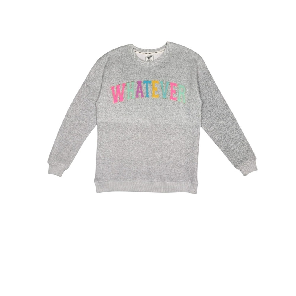 Pacific & Co. Gray "WHATEVER" Sweater Size L